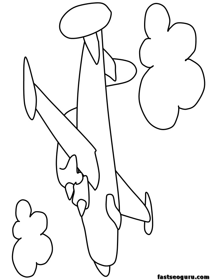 Printable Airplane Coloring Page sheets
